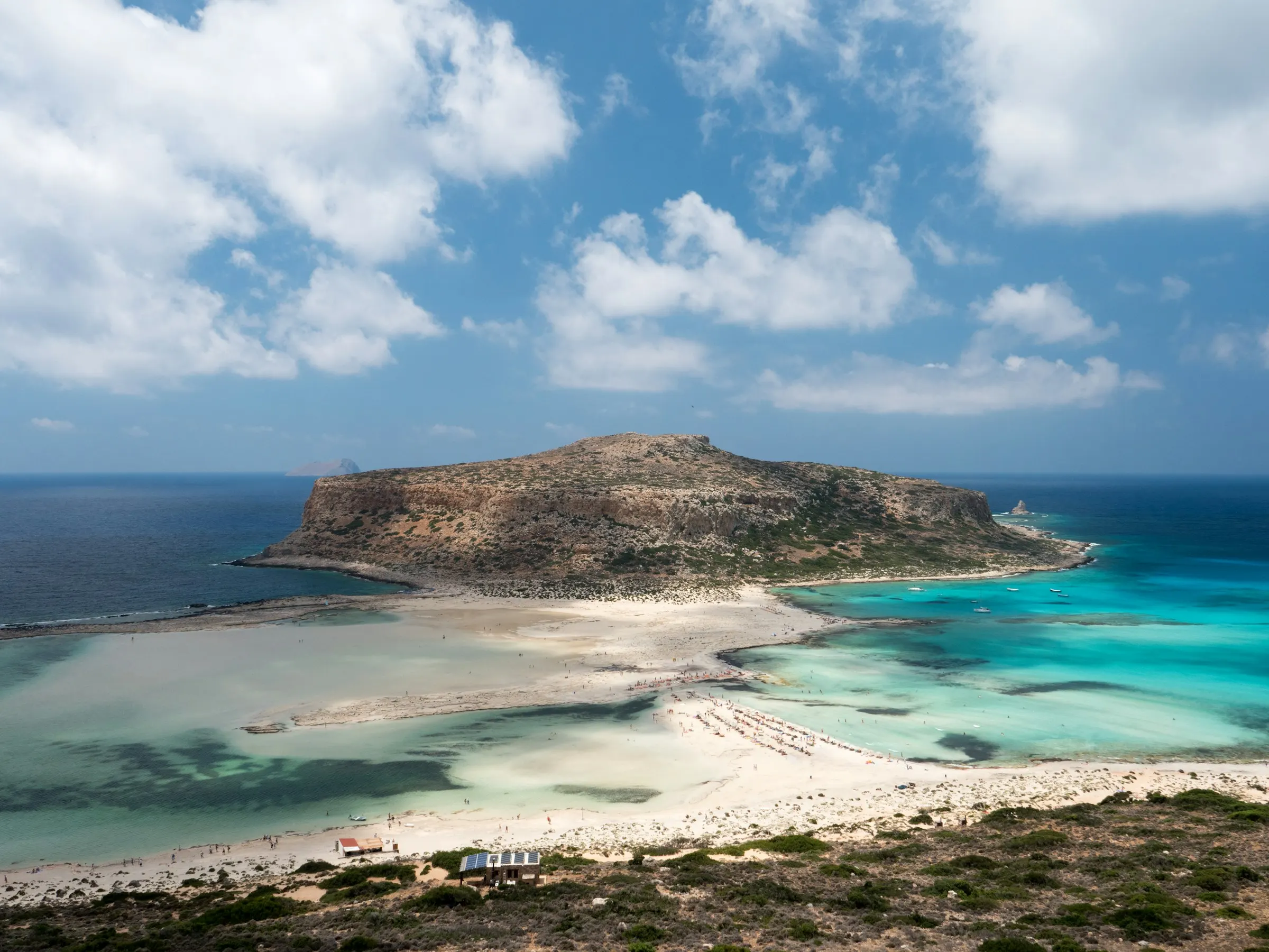 The lagoon at Balos between Cape Gramvousa and Cape Tigani