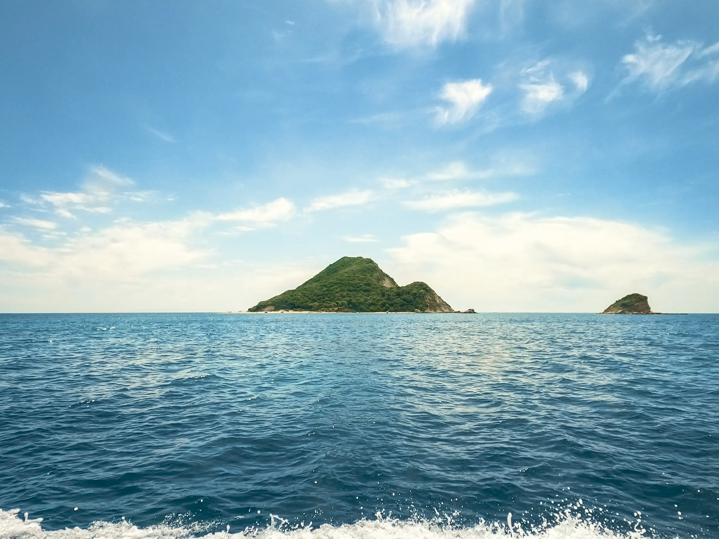 Marathonisi, the turtle island, in the protected waters of Laganas Bay