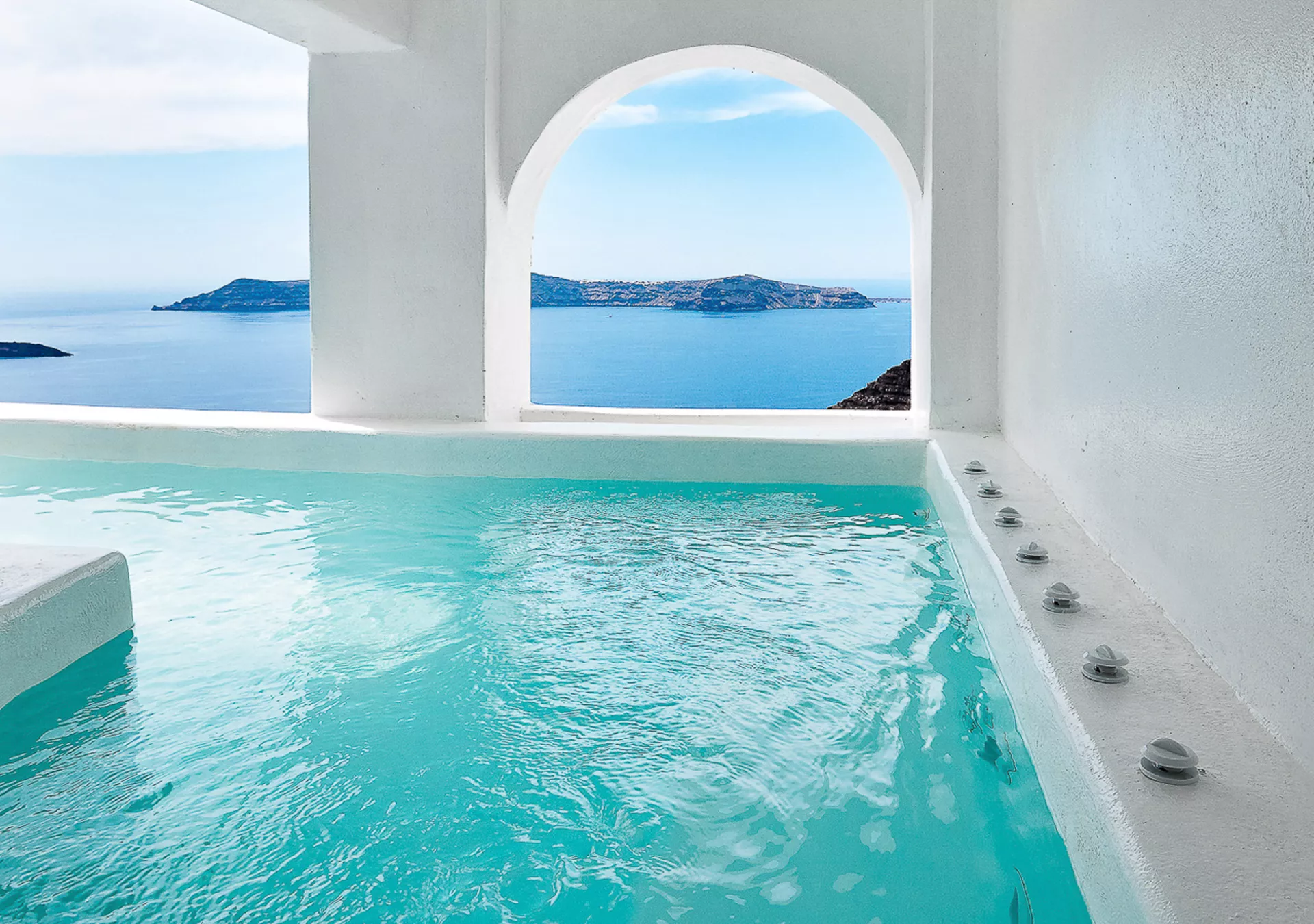 Cave Pool Suites with Private Cave Pool | Volcano & Caldera and sea View