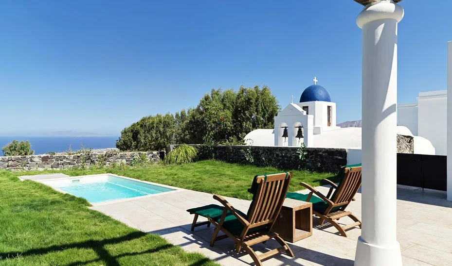Katikies Garden Pool Suite Sea View
