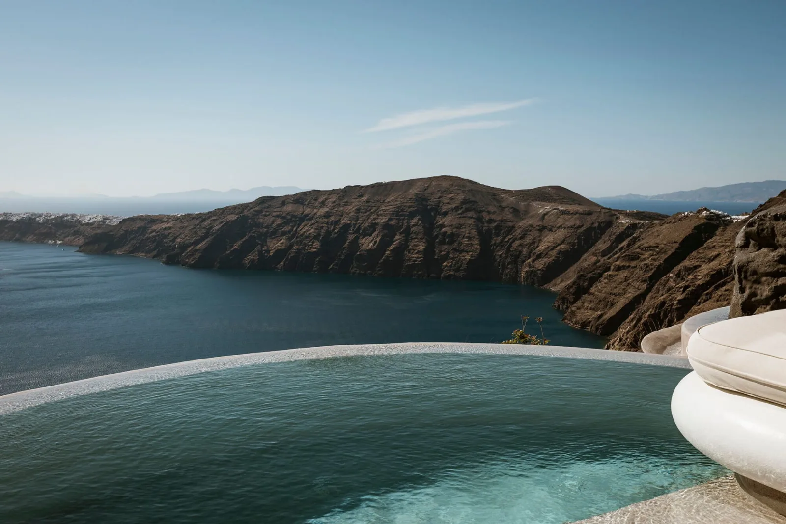 Marine Cave Pool Suite with OutdoorHeated Cave Pool| Panoramic Sea-Caldera & Direct Sunset Views