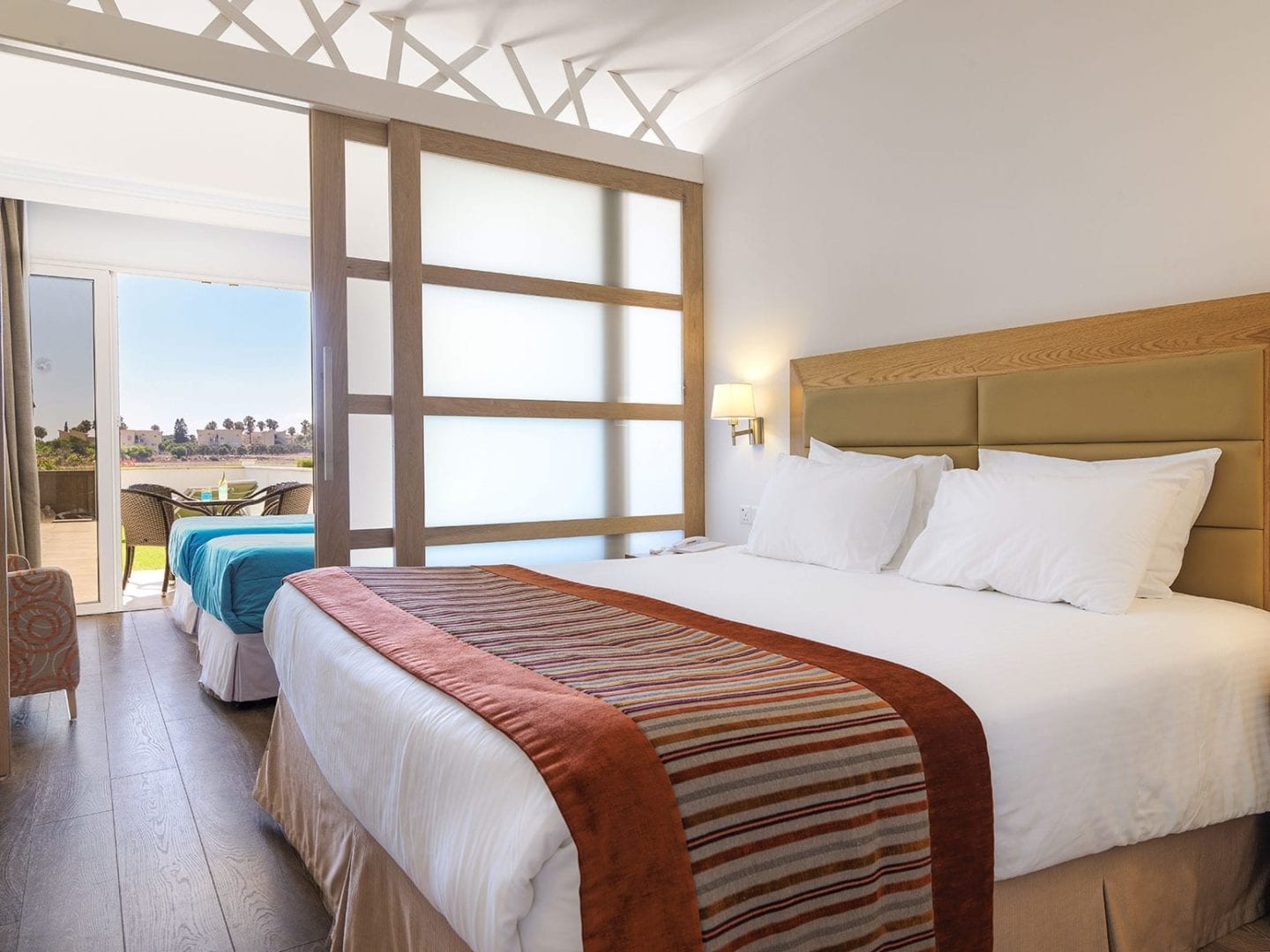 Family Junior Suite with Private Garden and Pool View
