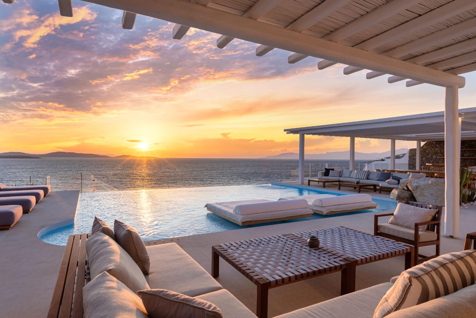 Summer Sale — luxury villa pool with sea view